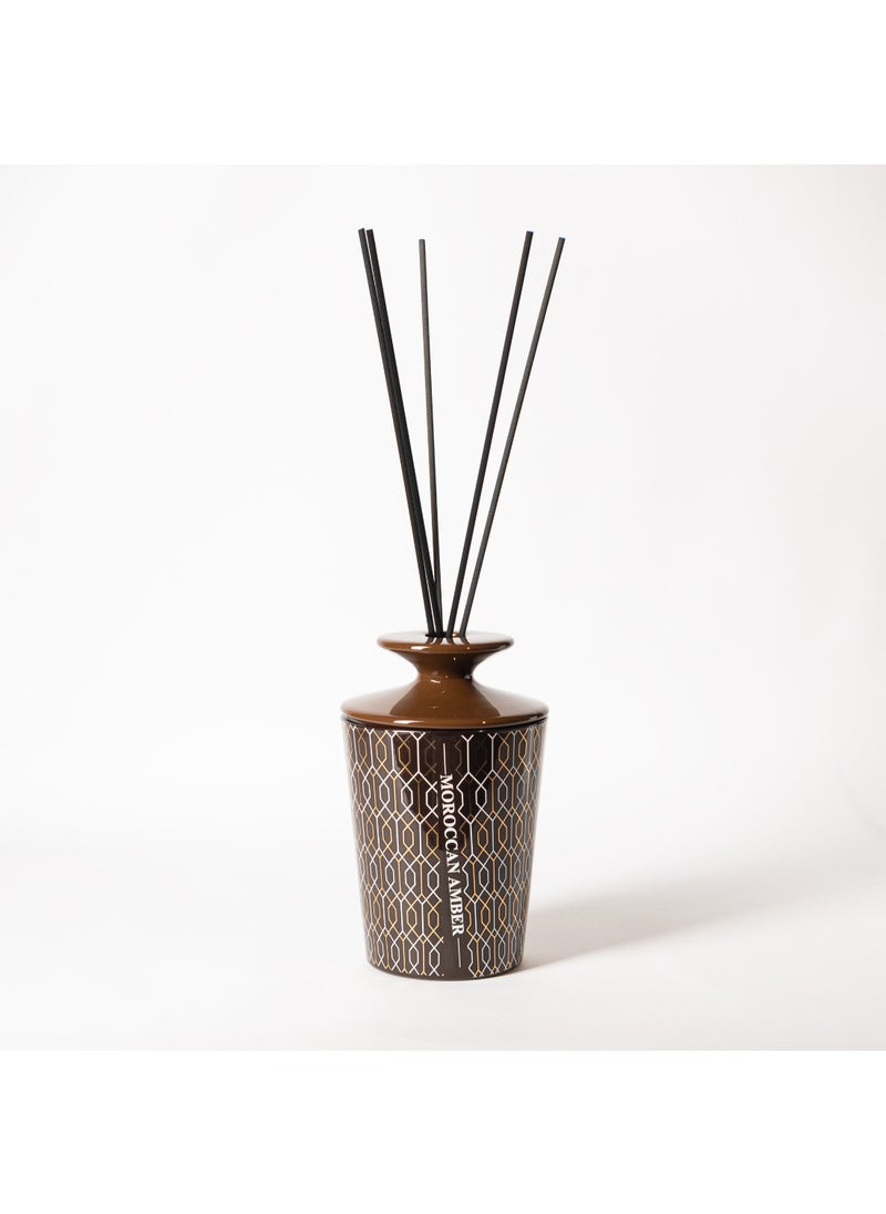 Moroccan amber diffuser with fiber sticks  900 ml