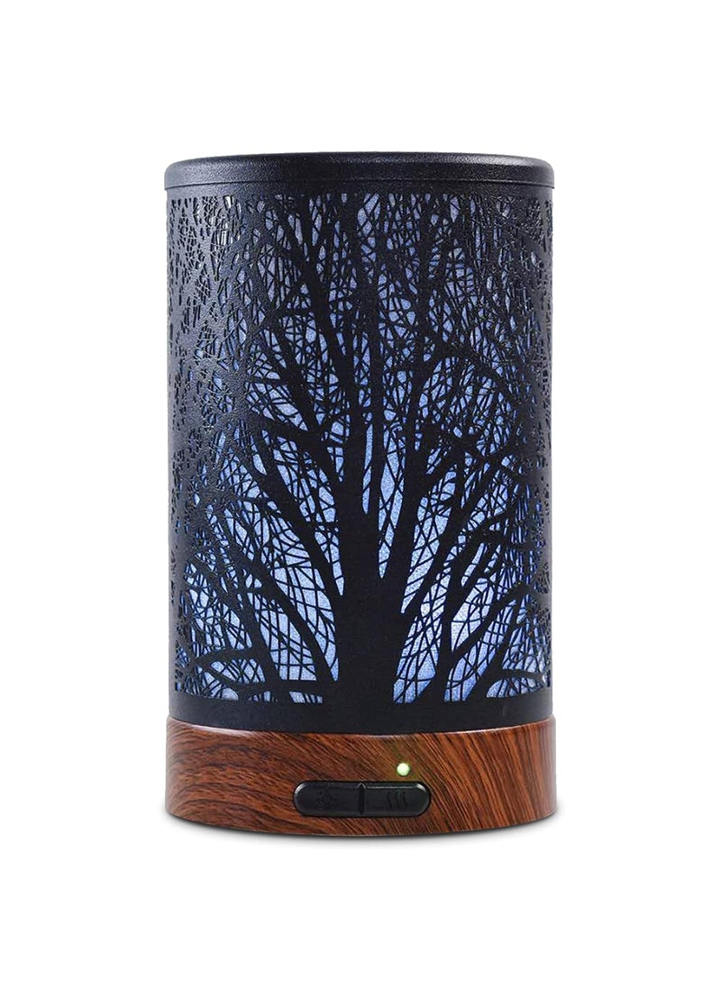 EQUSUPRO Essential Oil Diffuser 150ml Metal Aromatherapy Oil Diffuser Ultrasonic Cool Mist Diffuser with Auto Shut-Off Protection,7 Colors Changed LED for Home Office SPA Yoga