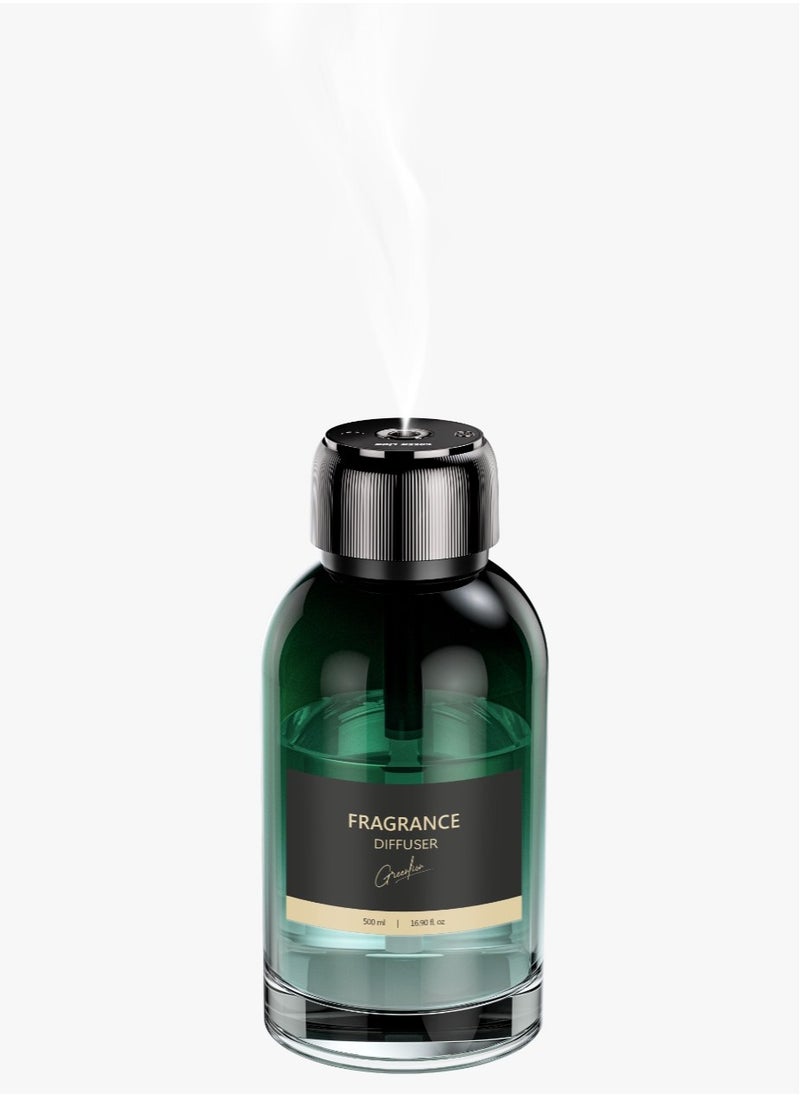 Jumbo Fragrance Diffuser / Multi Light Indicator / 3 Spray Modes / Laser Light Effect / Touch Control / Rechargeable / 500ml Pure Fragrance Humidifier - Green