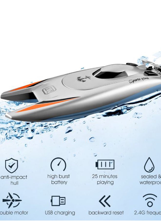 High Speed Two Channel Remote Control Racing Boat Set 39.7 x 14.5cm