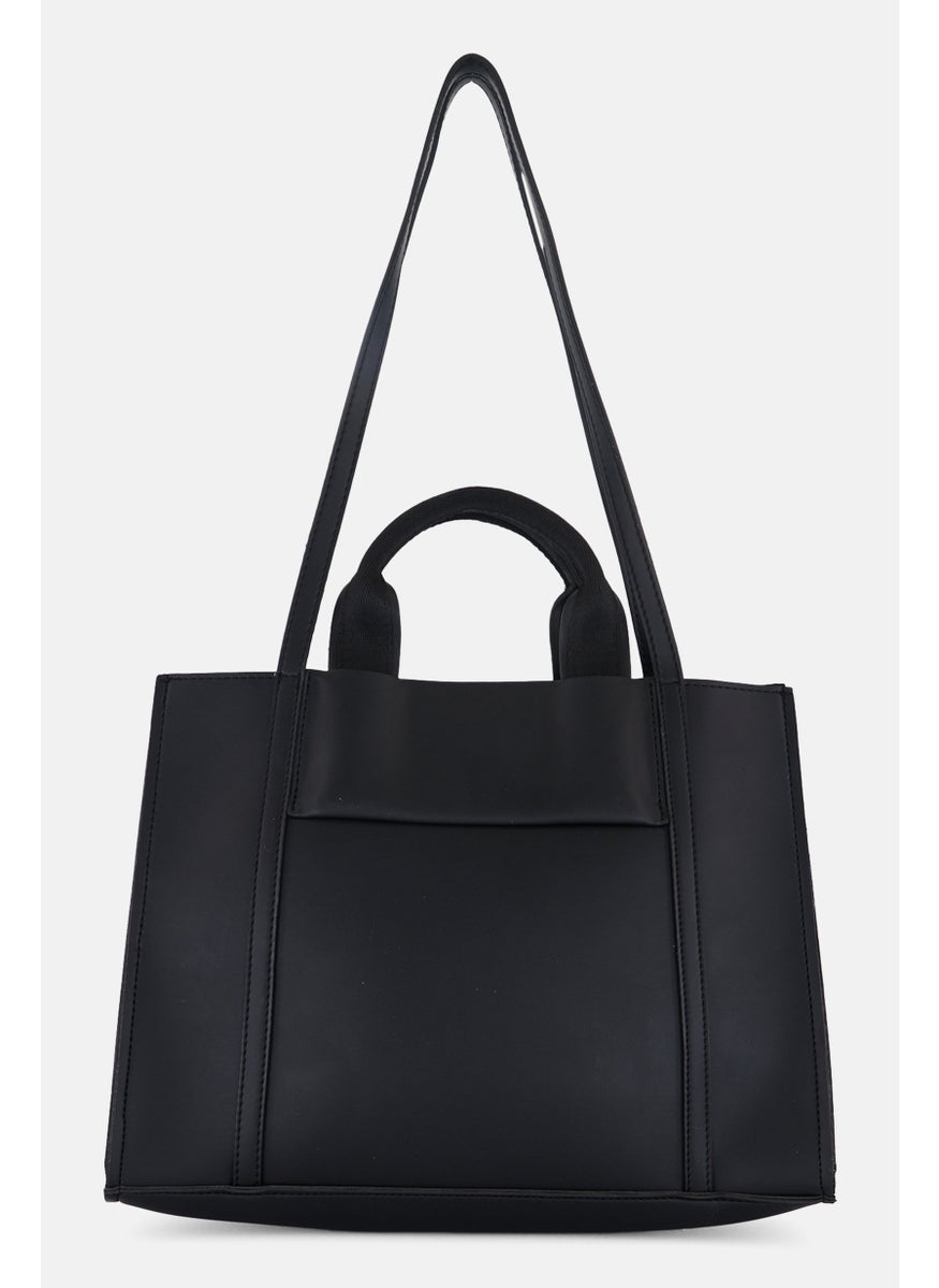 Women Brand Logo Tote Bag 27  H x 36 L x 12 W cm, Black