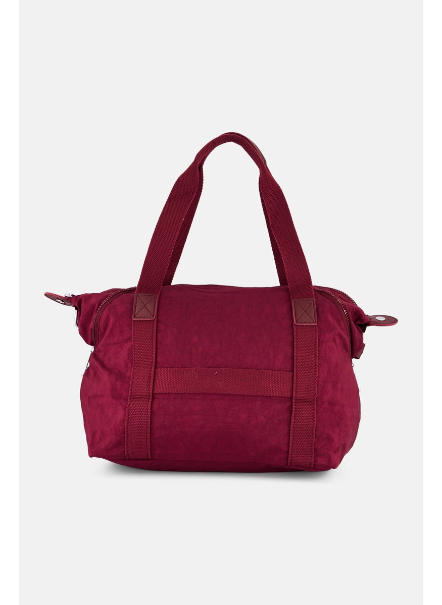 Women Brand Logo Tote Bag, Maroon