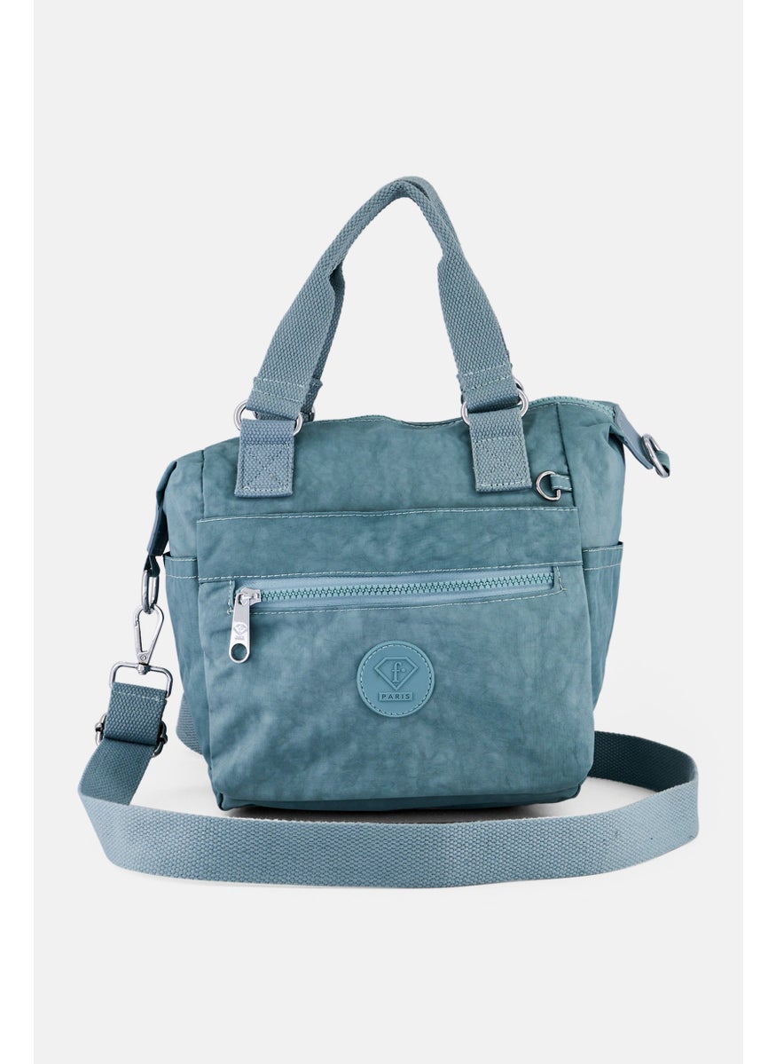 Women Naomi Brand Logo Handbag, Sage Green