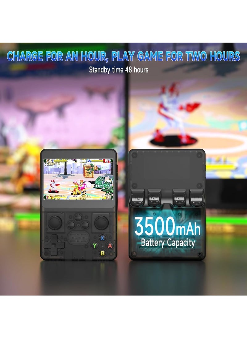 Retro Handheld Gaming Console, Portable Pocket Gaming Console, 3.5-inch IPS Screen, 64G TF Card, Built-in 15+ Emulators and 5000+ Classic Games, Video Gaming Console with Linux OS and 3500mAh Battery