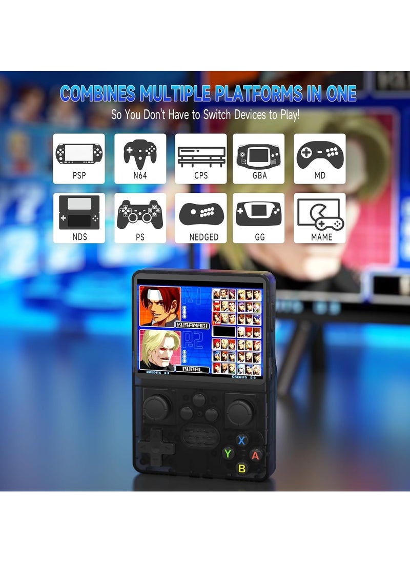 Retro Handheld Gaming Console, Portable Pocket Gaming Console, 3.5-inch IPS Screen, 64G TF Card, Built-in 15+ Emulators and 5000+ Classic Games, Video Gaming Console with Linux OS and 3500mAh Battery