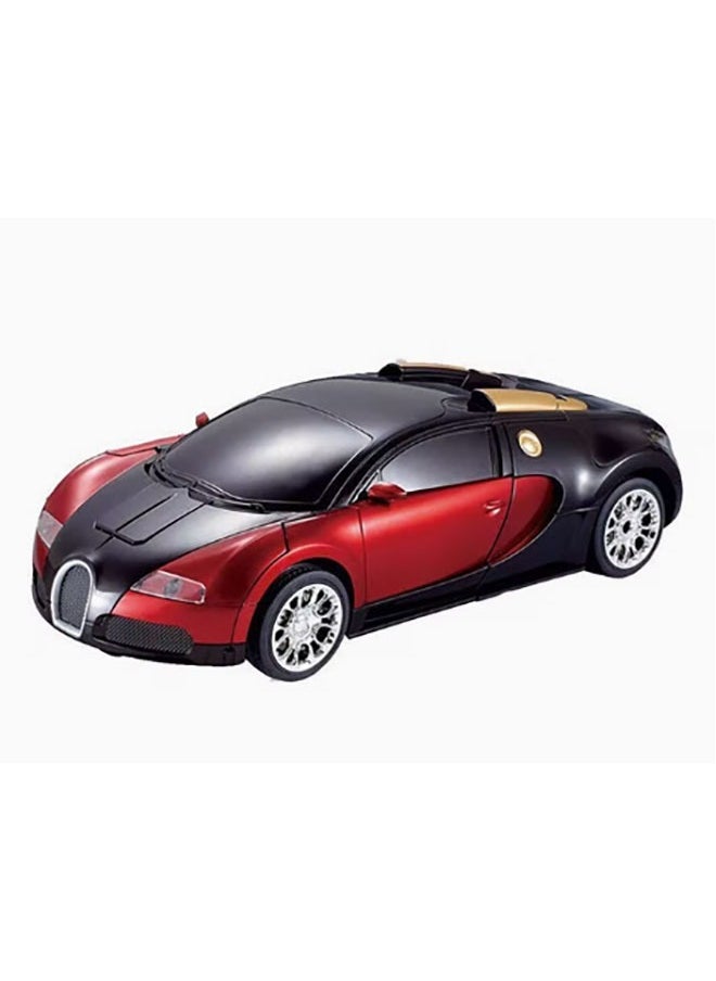 Children's Remote Control Car Robot Transformation Toy Boy Girl Toy Gift Robot Intelligent Car (Red)