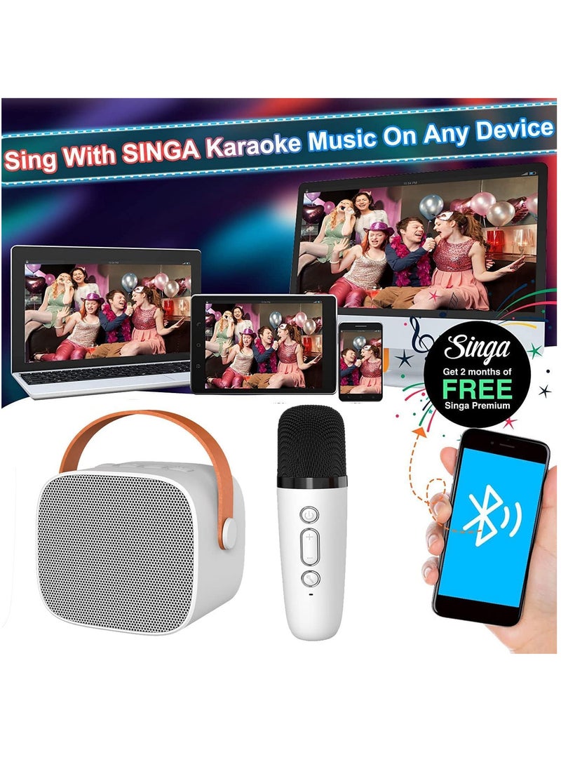 Bluetooth Speaker with Microphone for Kids Adults Karaoke Machine with 2 Wireless Microphone Portable Handheld Bluetooth Karaoke Toys for Girls and Boys Gifts Home Party Birthday