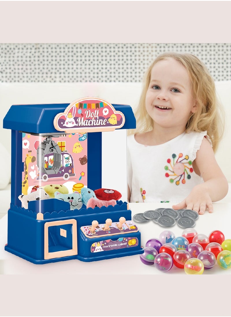 Electronic Doll Machine for Kids, DIY Mini Claw Machine with Music, Light and Candy Grabber for Home Parties, Boys and Girls Fun and Cool Toys Galore Gift