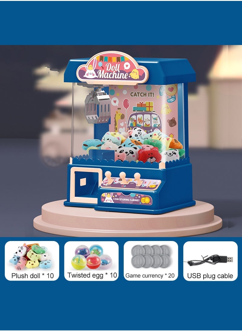 Electronic Doll Machine for Kids, DIY Mini Claw Machine with Music, Light and Candy Grabber for Home Parties, Boys and Girls Fun and Cool Toys Galore Gift