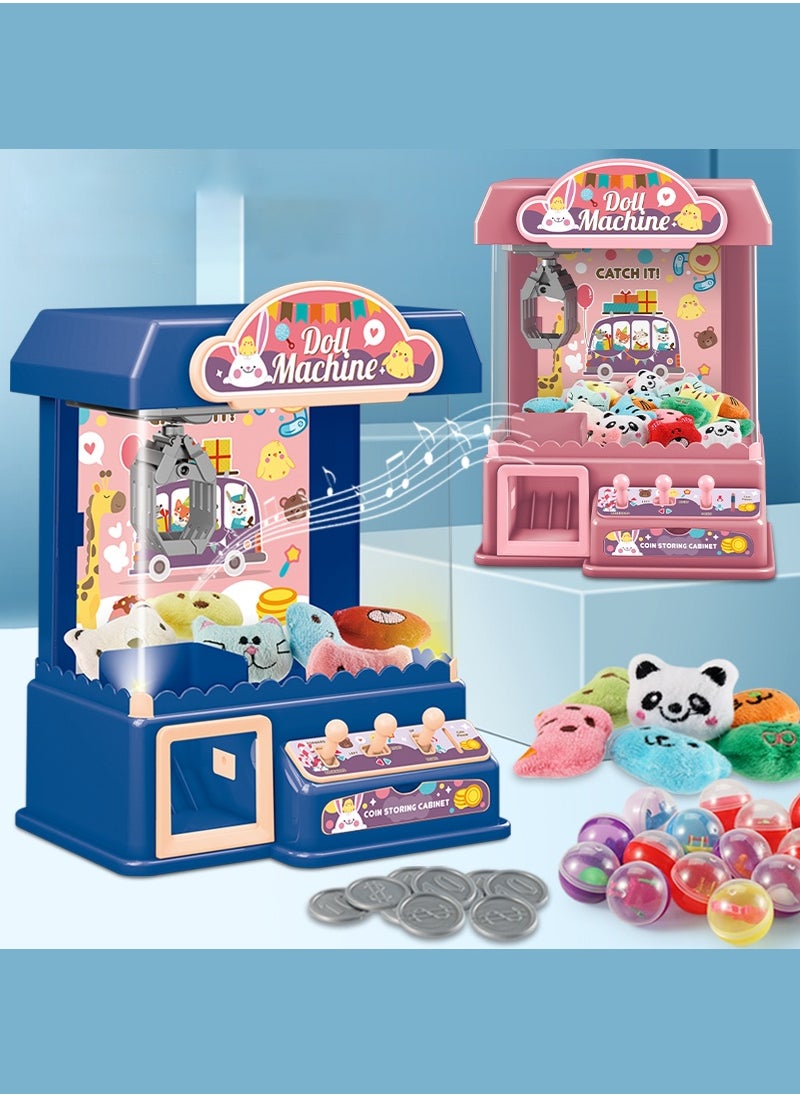 Electronic Doll Machine for Kids, DIY Mini Claw Machine with Music, Light and Candy Grabber for Home Parties, Boys and Girls Fun and Cool Toys Galore Gift