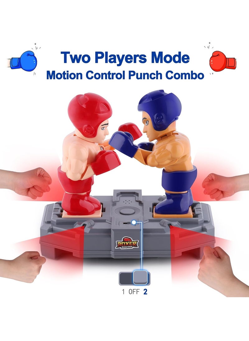 Electronic Boxing Robot Game – Interactive Punching Battle Bots for Kids & Adults | 2 Player VS Mode, 5 Difficulty Levels, Motion Sensors, KO Sound Effects | Fun Indoor Sports Toy & Cool Birthday Gift for Boys Girls Ages 3-12