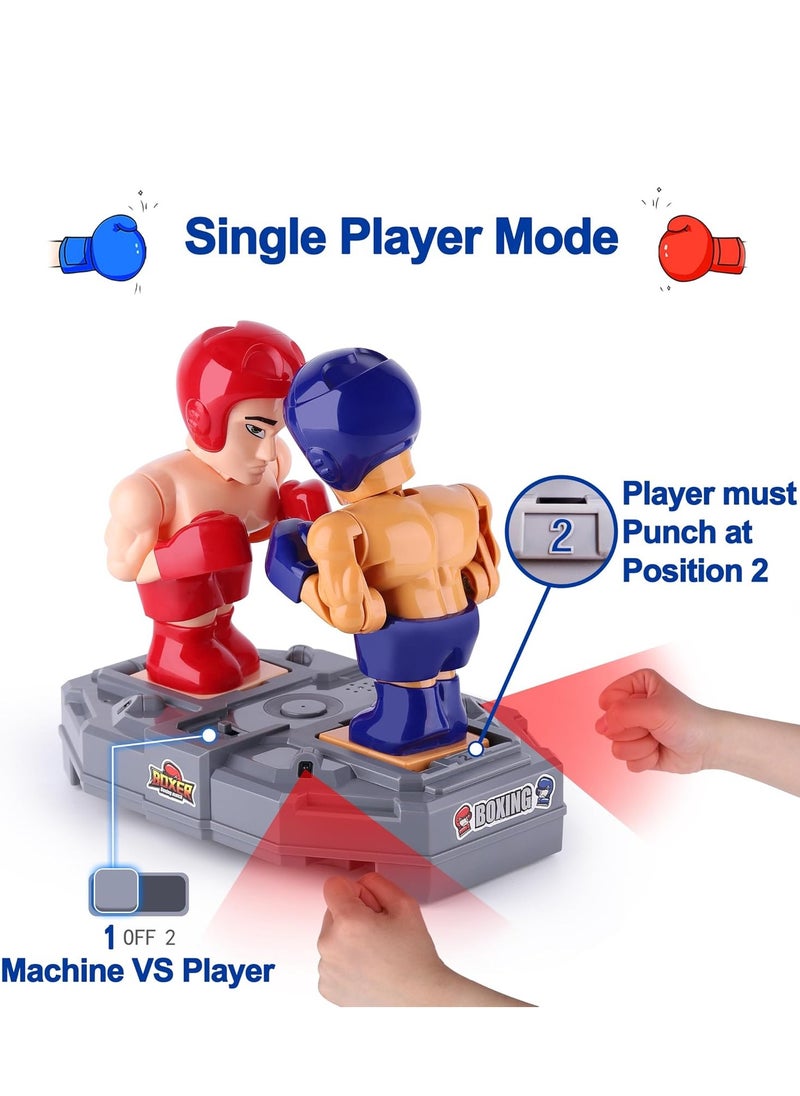 Electronic Boxing Robot Game – Interactive Punching Battle Bots for Kids & Adults | 2 Player VS Mode, 5 Difficulty Levels, Motion Sensors, KO Sound Effects | Fun Indoor Sports Toy & Cool Birthday Gift for Boys Girls Ages 3-12
