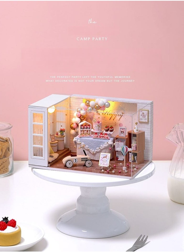 Dollhouse Miniature Furniture Handmade DIY  Building Model for Girls Birthday Gift