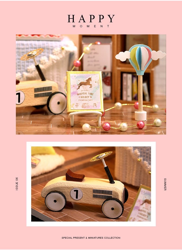 Dollhouse Miniature Furniture Handmade DIY  Building Model for Girls Birthday Gift