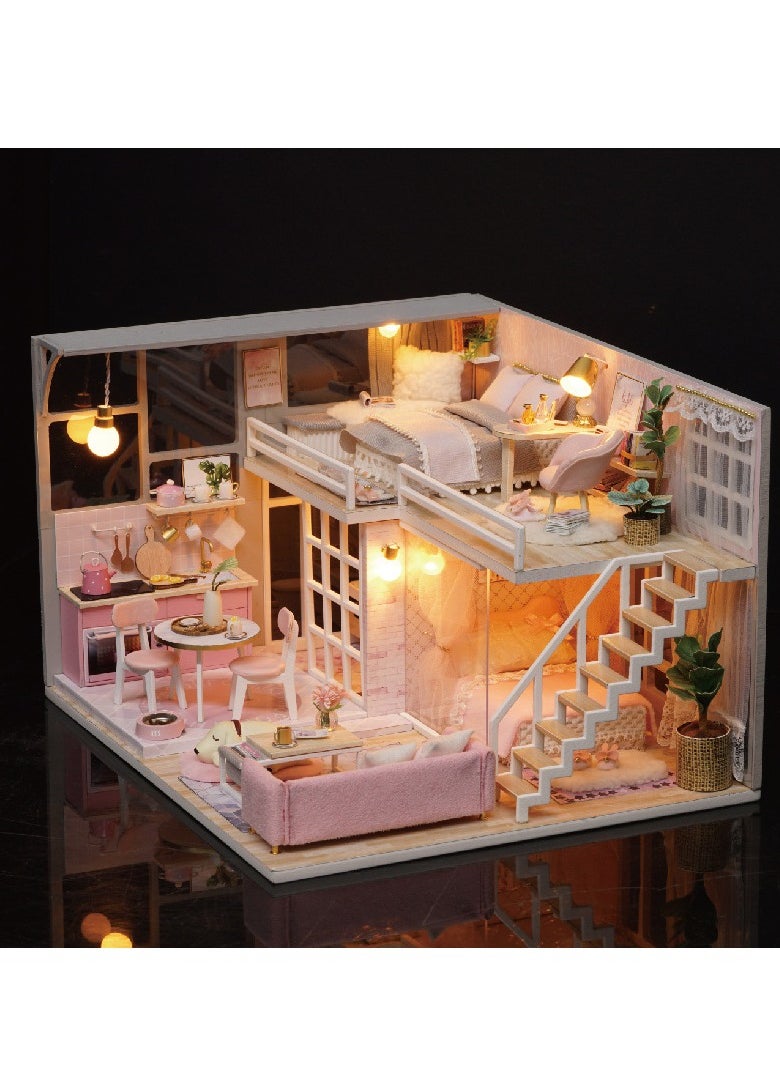 Dollhouse Handmade DIY Making 3D  Puzzle Assembly Model Boy Girl Toy Birthday Gift