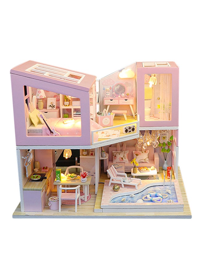 Dollhouse Miniature Furniture And Led Light 35x6.20x28cm