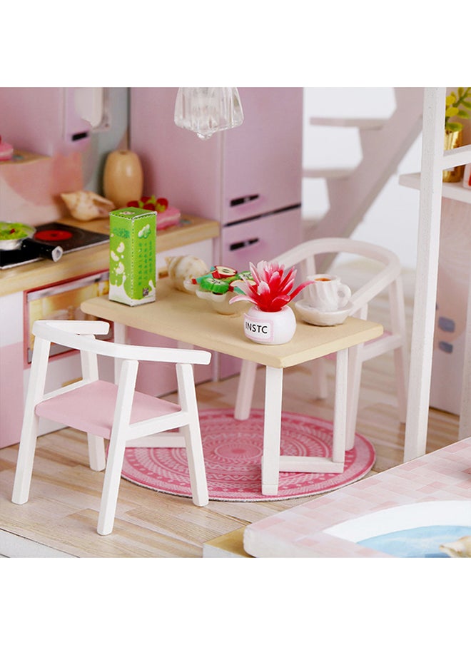 Dollhouse Miniature Furniture And Led Light 35x6.20x28cm
