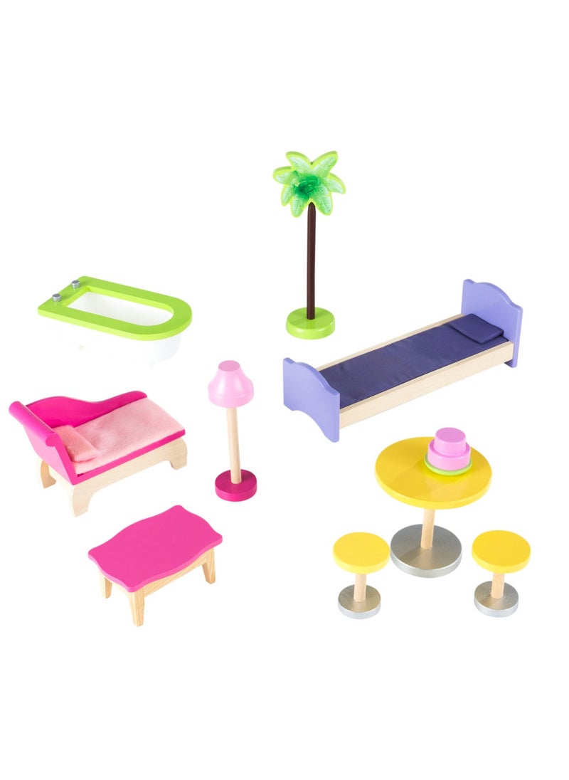 Kidkraft 65092 Kayla Wooden Dolls House With Furniture And Accessories Included