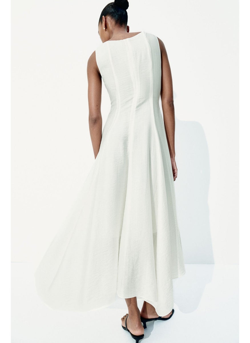 Asymmetric-Hem Dress
