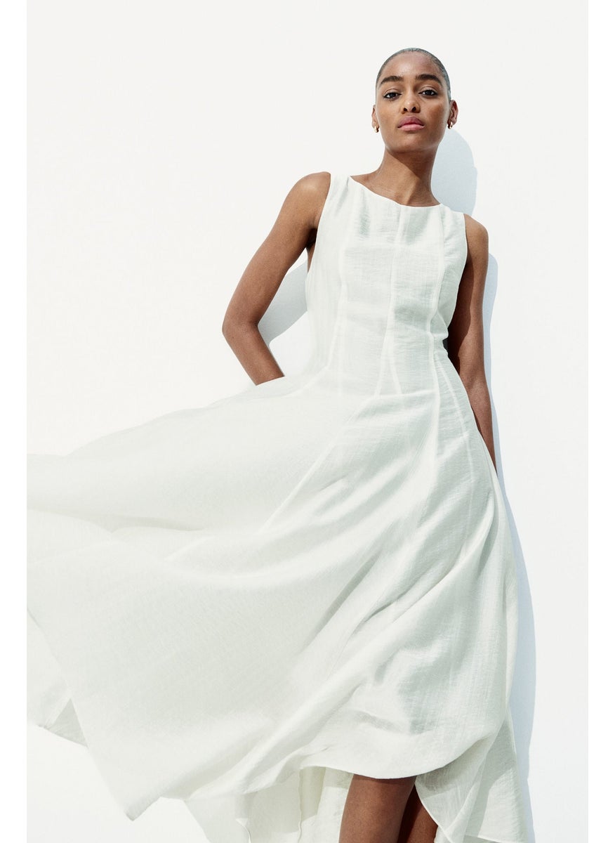 Asymmetric-Hem Dress