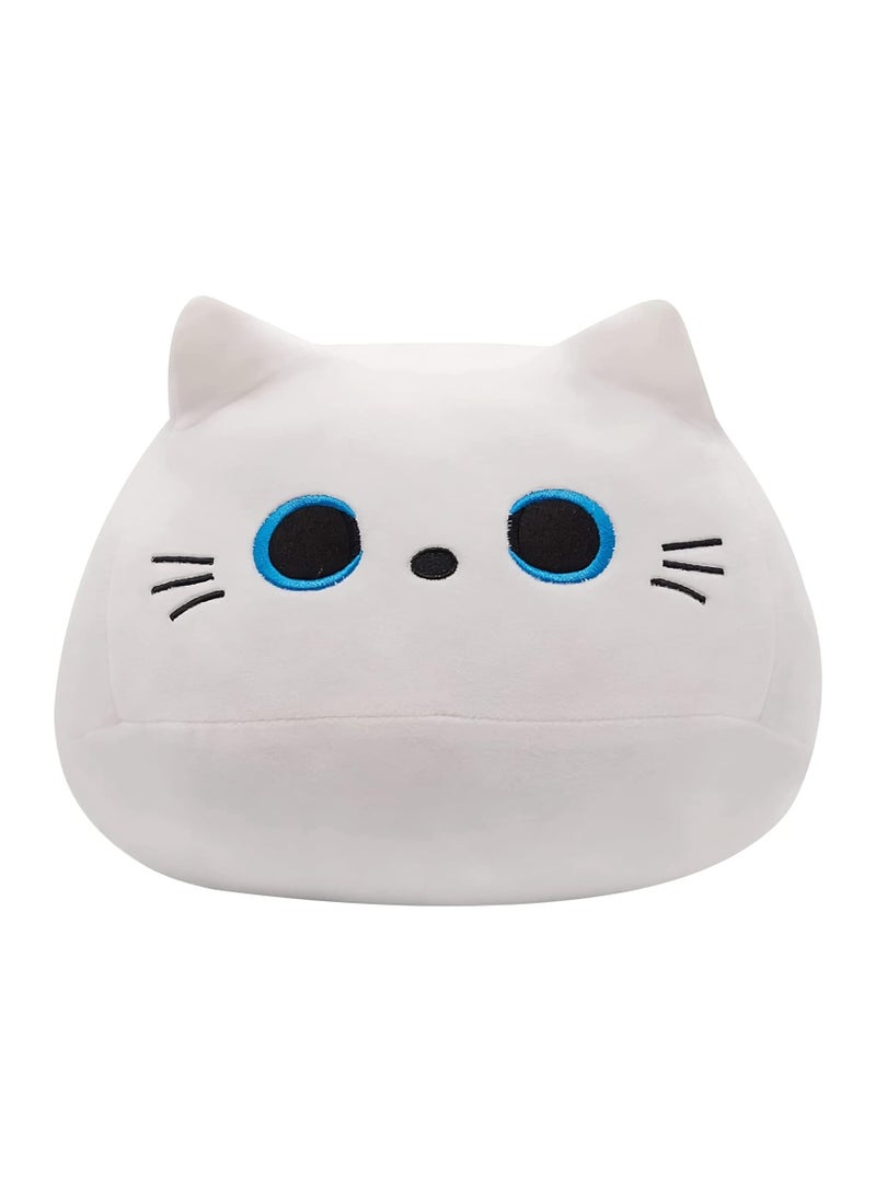 White cat plush body pillow, cute cat pillow, soft baby plush toys for kids, cat plush toys kawaii plush toys for boys and girls gifts