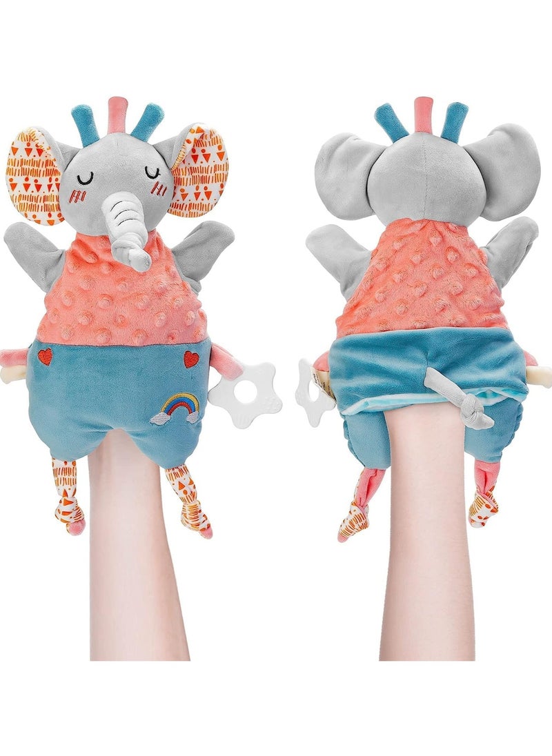 Baby soft hand puppet, toddler animal plush toys including elephant, newborn baby activity education learning plush toys, birthday gift baby cute toys 0 6 12 months washable