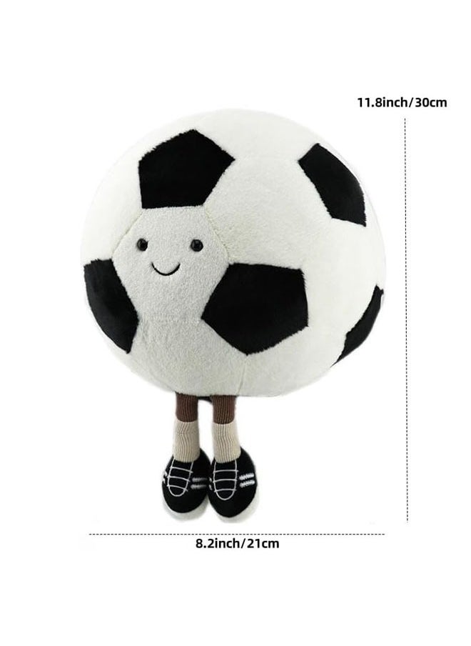 Cute 11.8 inch Jellycat Football Plush Toy, Soft Plush Sports Pillow, Kids Birthday Gift  Home Decor (Soccer)