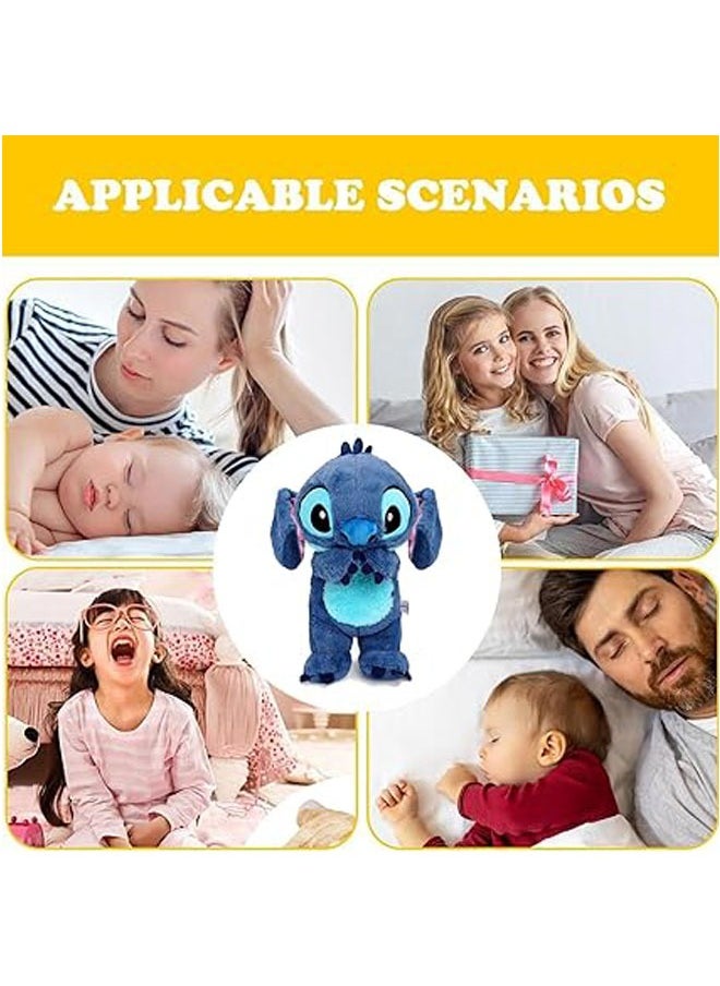 Stitch Cute Cartoon Anxiety Relief Plush Toys, New Breath Cartoon Plush Toys 2024, Blue Aliens Breathing Rhythm, Otter Sleep Companion Adult Sleep