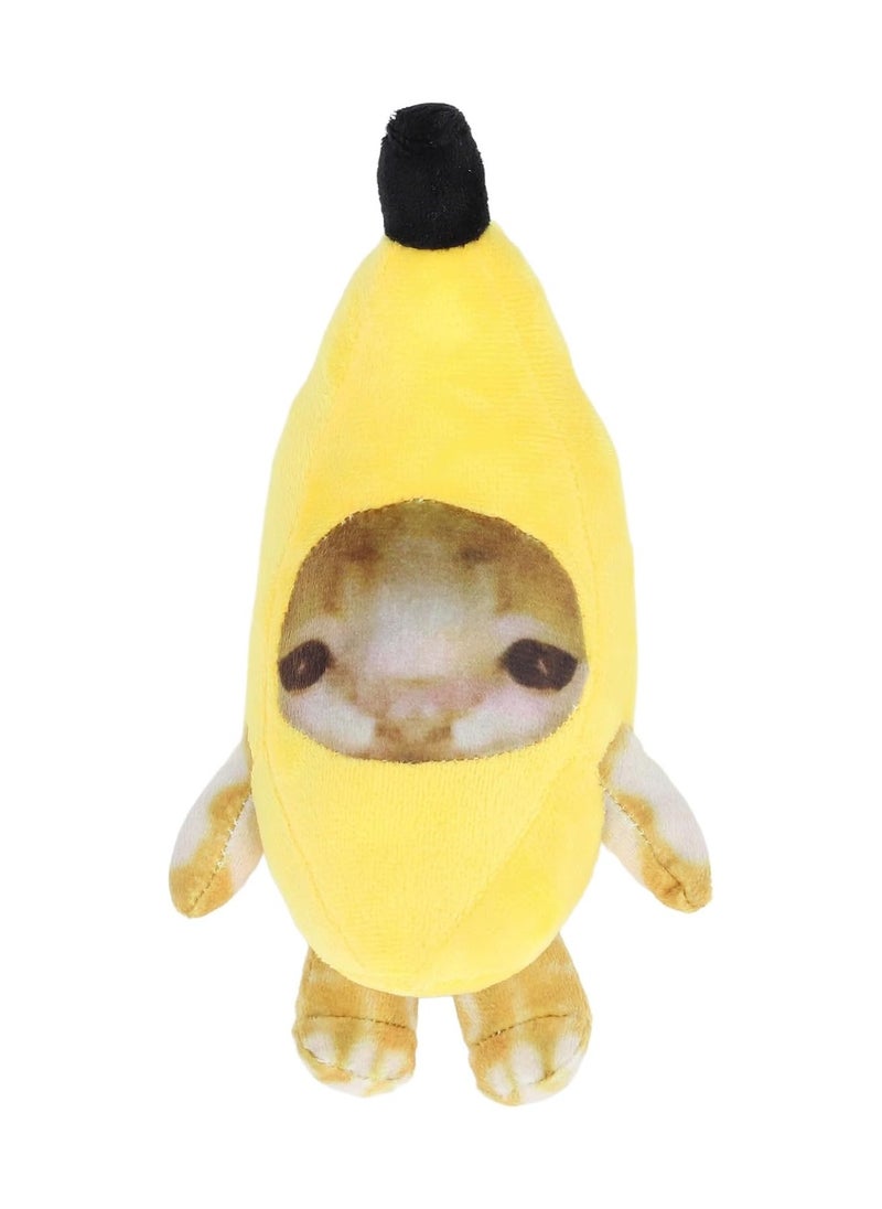 Funny banana cat plush toy, soft stuffed animal cute cartoon decoration for kids adults, sad banana cat stuffed animal ornaments, suitable for gift home décor birthday
