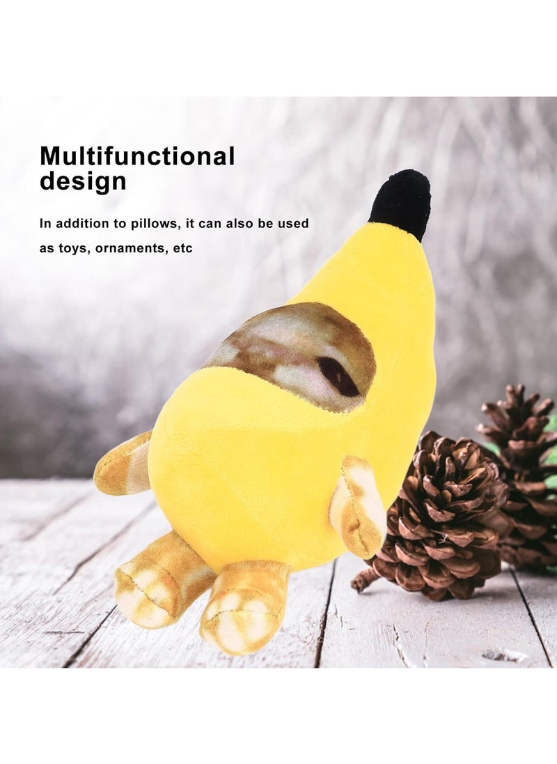 Funny banana cat plush toy, soft stuffed animal cute cartoon decoration for kids adults, sad banana cat stuffed animal ornaments, suitable for gift home décor birthday