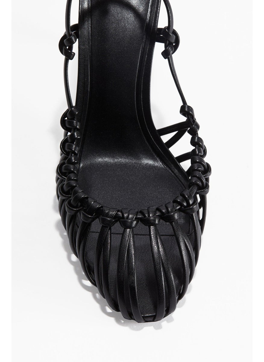 Knotted Heeled Slingbacks