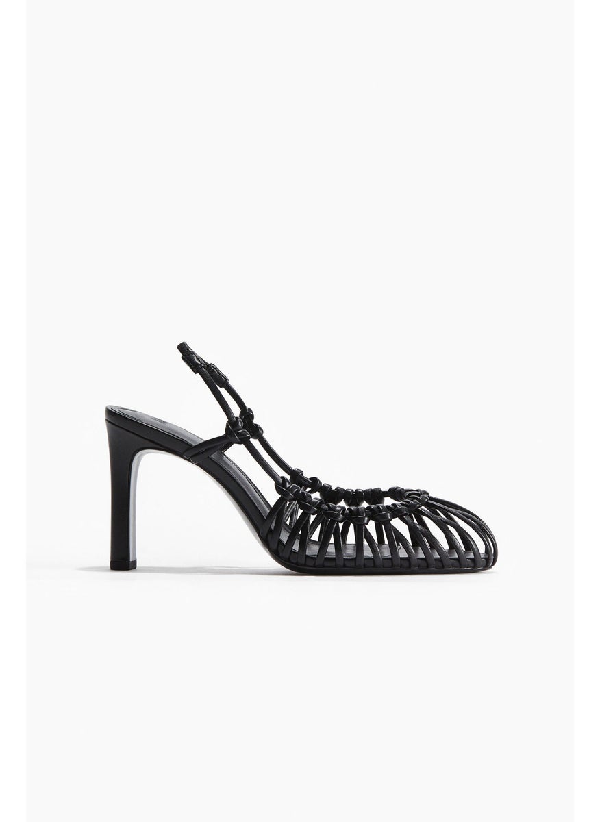 Knotted Heeled Slingbacks