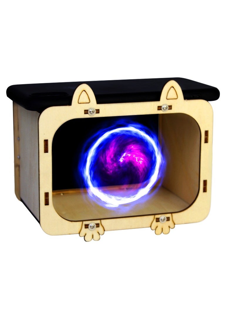 3D holographic movie TV projector science experiment children students handmade materials