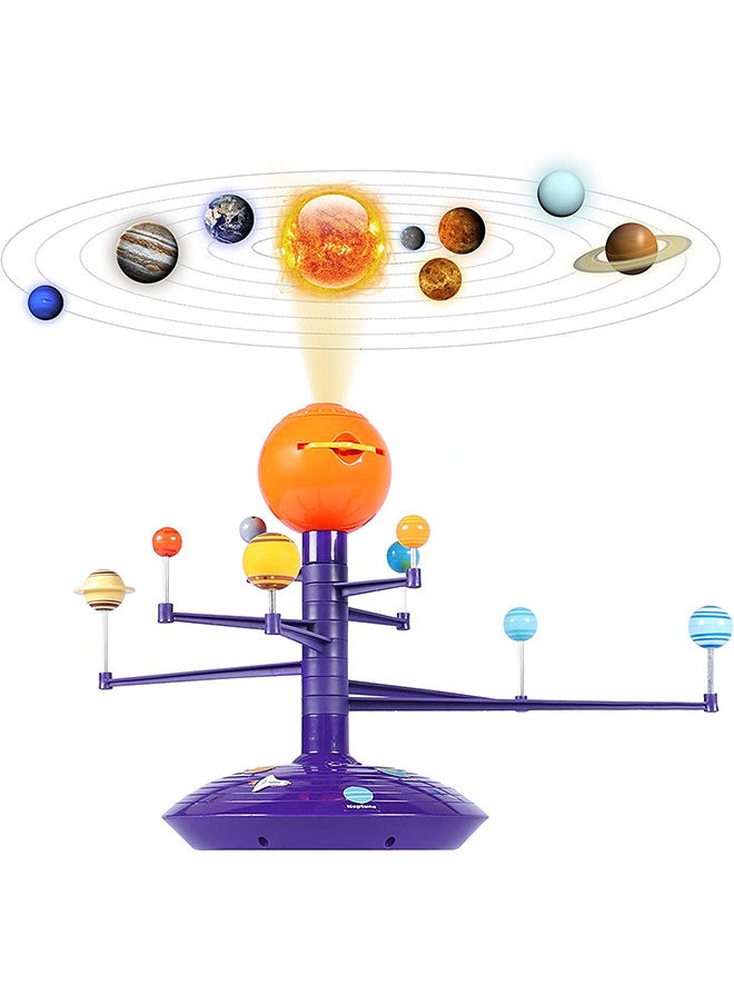 Solar System for Kids - 8 Planets for Kids Solar System Model with Projector, Talking Space Toys for 3 4 5 6 7 8 Year Old Boys and Girls Gift