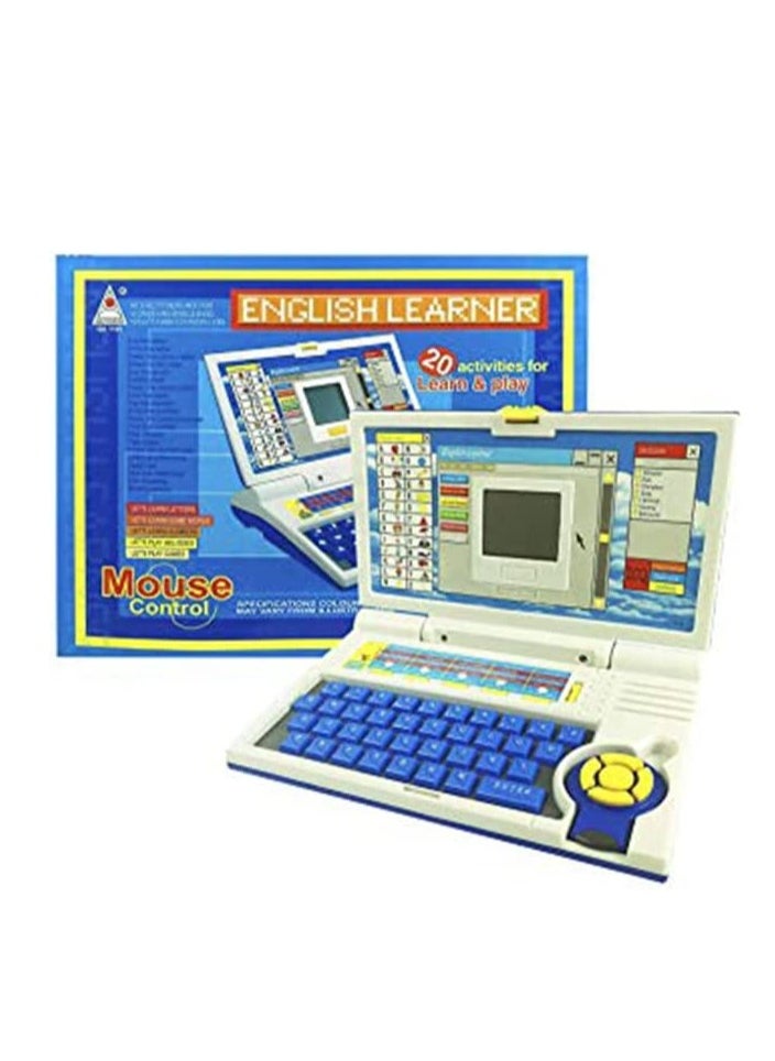 Educational Laptop Computer Toy with Mouse, Kids Learning Computer, English Learner Early Educational Study Laptop, Now Learn Letter, Words, Games, Mathematics, Music, Logic, Memory Tool