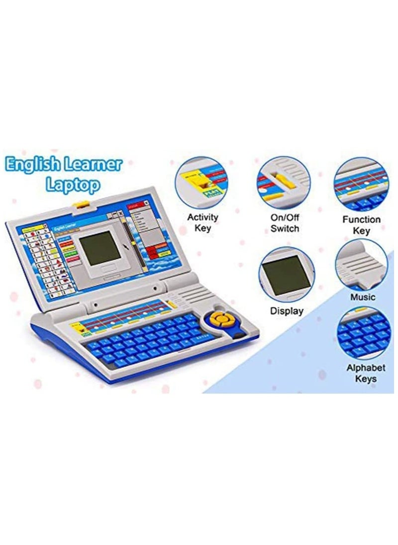 Educational Laptop Computer Toy with Mouse, Kids Learning Computer, English Learner Early Educational Study Laptop, Now Learn Letter, Words, Games, Mathematics, Music, Logic, Memory Tool