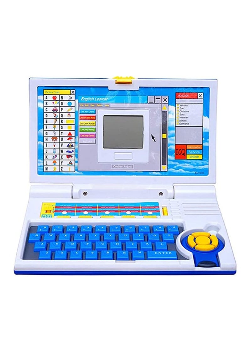 Educational Laptop Computer Toy with Mouse, Kids Learning Computer, English Learner Early Educational Study Laptop, Now Learn Letter, Words, Games, Mathematics, Music, Logic, Memory Tool