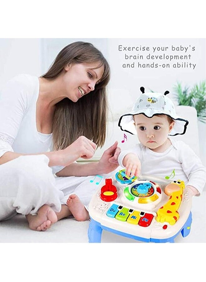 Detachable Baby Activity Table/For Toddlers 6 to 12 Months 1-3 Years Old/Baby Giraffe Musical Learning Toys/Multifunctional Play/Easy to Control/Portable Travel Toys