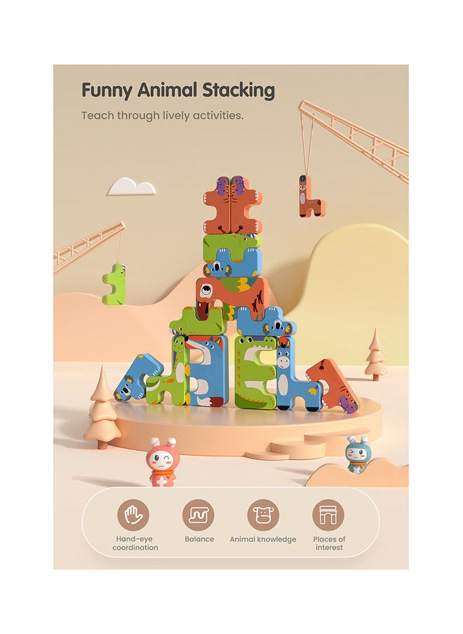 15-Piece Animals Stacking Toys