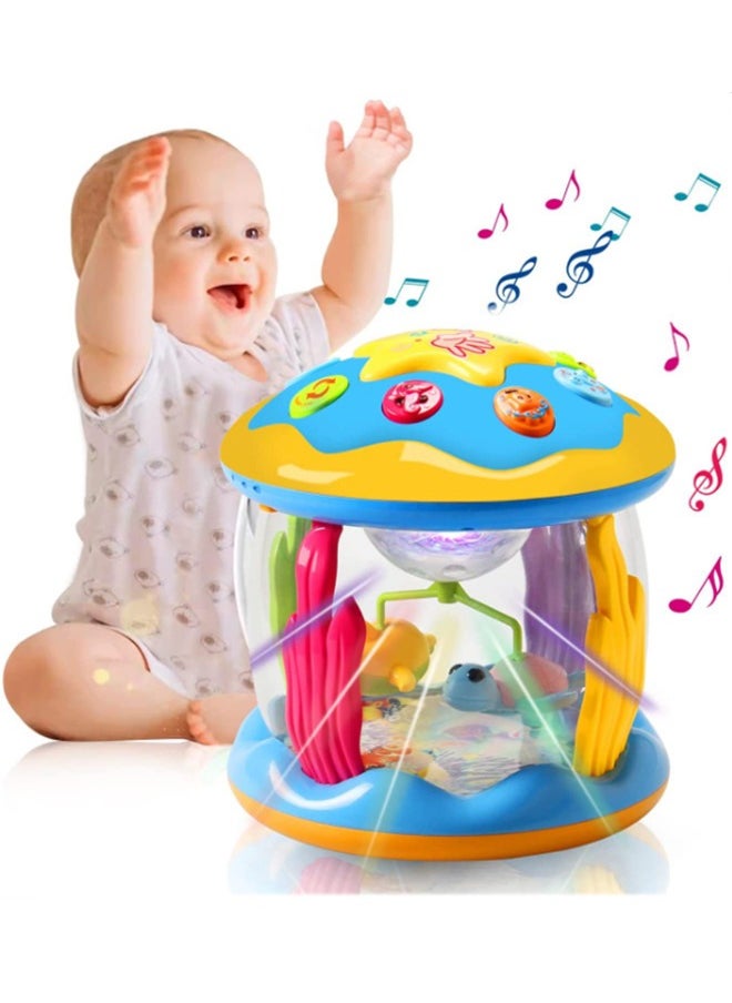 Baby Toys from 6 to 12 Months of Age Music Learning Toys Ocean Spinning Luminous Toys Gifts for Toddlers Boys and Girls