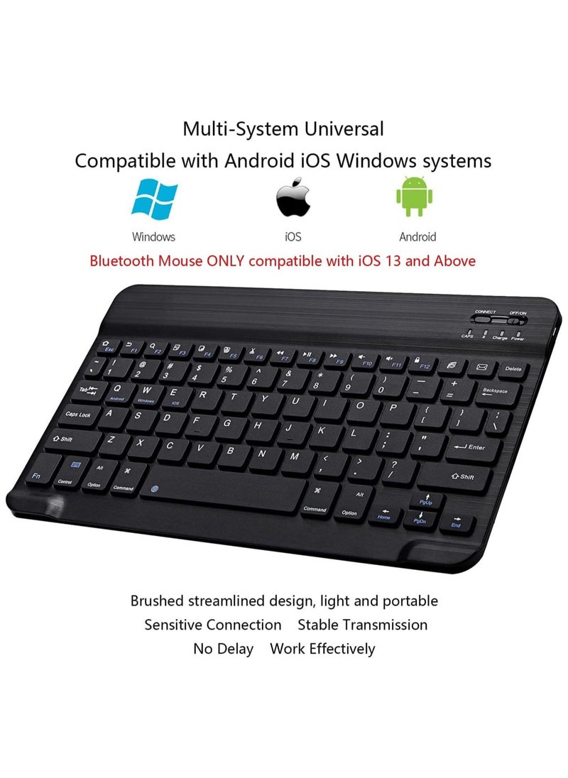 Arabic and English Bluetooth Keyboard and Mouse Combo Ultra Slim Portable Compact Wireless Mouse Keyboard Set for IOS Android Windows Tablet Phone iPhone iPad Pro Air Mini