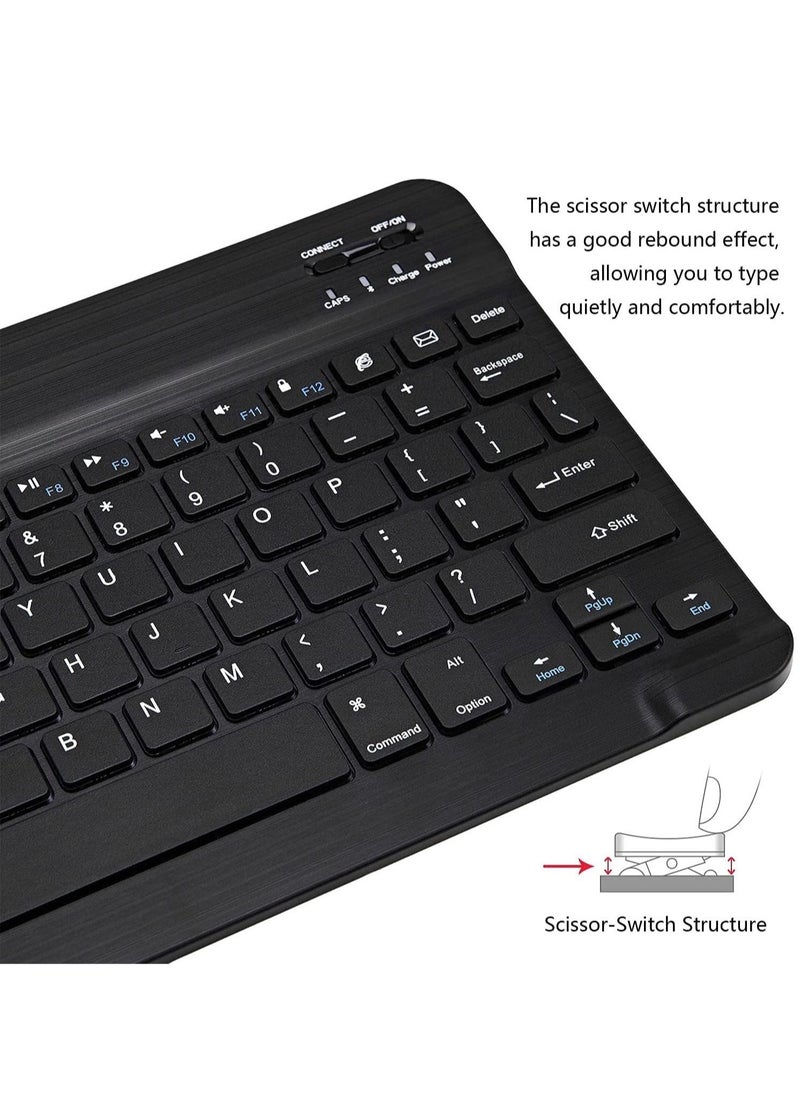 Arabic and English Bluetooth Keyboard and Mouse Combo Ultra Slim Portable Compact Wireless Mouse Keyboard Set for IOS Android Windows Tablet Phone iPhone iPad Pro Air Mini