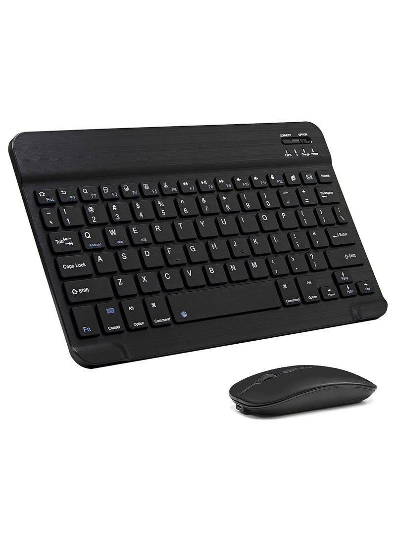 Arabic and English Bluetooth Keyboard and Mouse Combo Ultra Slim Portable Compact Wireless Mouse Keyboard Set for IOS Android Windows Tablet Phone iPhone iPad Pro Air Mini