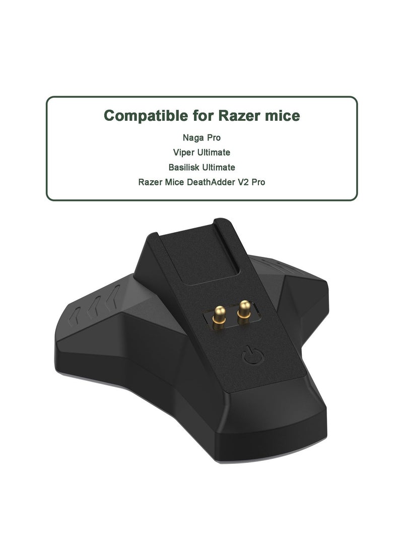 Charging Dock for Razer Game Wireless Mouse Naga Pro/Viper Ultimate/Basilisk Ultimate/DeathAdder V2 Pro Replacement Charger, Fast Charging, Magnetic Attraction (USB Cable Included)