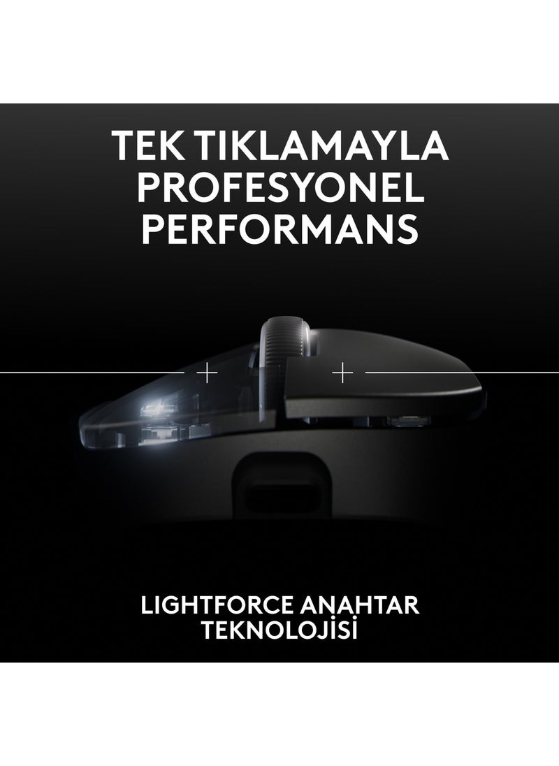 Pro x Superlight 2 Dex Lightspeed Hero 2 32K DPI Sensor Wireless Gaming Mouse for PC/Mac, Black