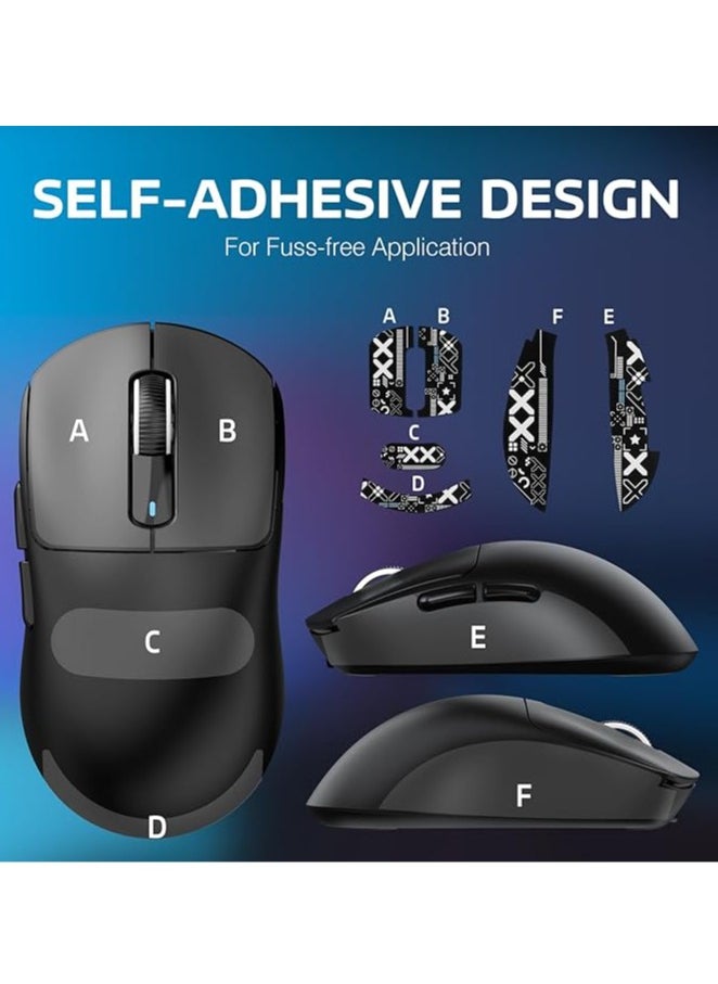 X3 Lightweight Wireless Gaming Mouse with Non-Slip Mouse Grip Strap, Self-Adhesive Design, Delicate Elastic Band, Sweat Pads, Sweat Stickers