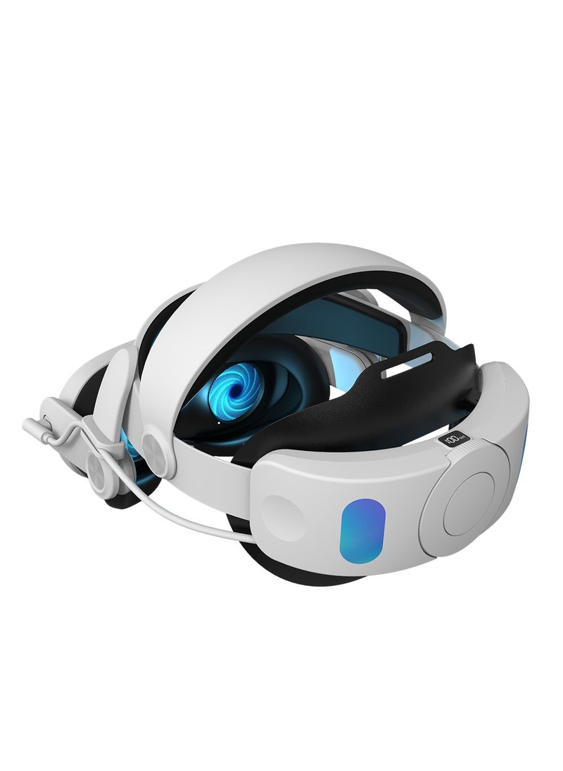 Meta quest 3 headband with battery, compatible with Quest 3-6000mAh adjustable battery strap with one-on release on and digital display, headband for enhanced support and extended playtime