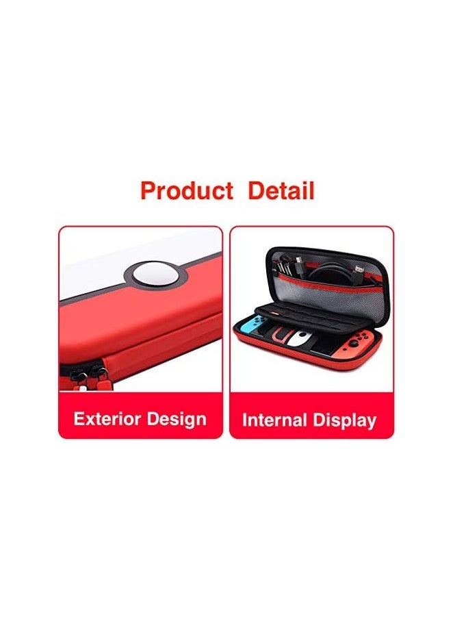 Carrying Case for Nintendo Switch, Pokémon Travel Case Protective Hard Case for Nintendo Switch Console and Accessories
