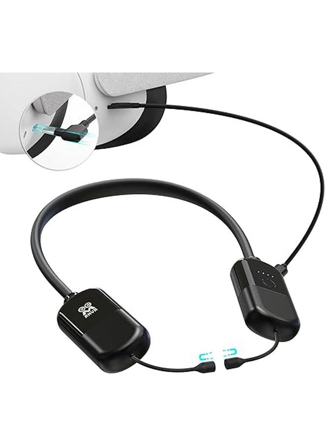 The 8000mAh dangling neck battery is compatible with Meta Quest 3/Oculus Quest 2/Oculas, fast charging VR headsets, portable power banks