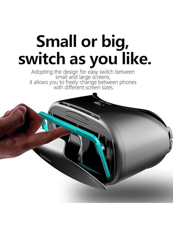Virtual reality headsets for kids and adults. Android and iPhone VR headsets for video games and 3D movies. Mobile VR headset with remote control. Head-mounted VR glasses for iPhone
